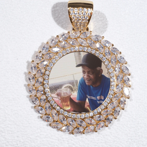 Large 3D Wheat Ear Custom Picture Pendant