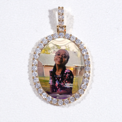 3D Oval Custom Picture Pendant