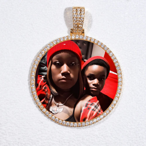 MEDIUM 3D CIRCLE CUSTOM PICTURE PENDANT