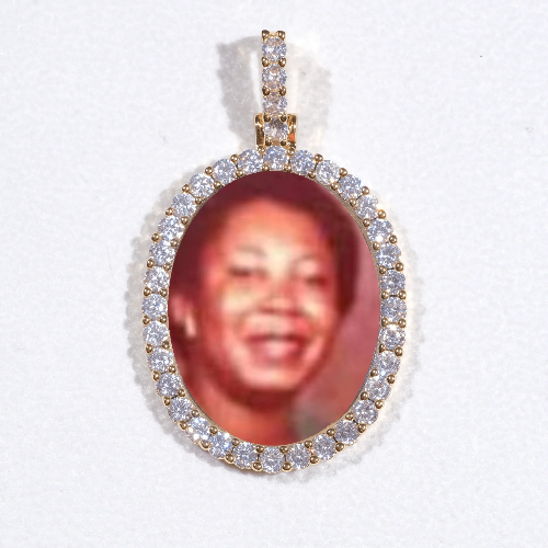 3D Oval Custom Picture Pendant