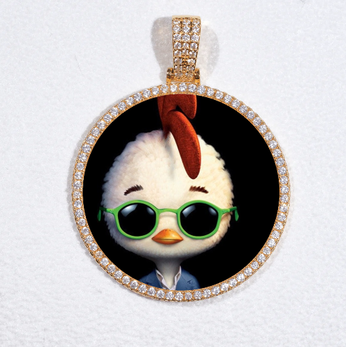MEDIUM 3D CIRCLE CUSTOM PICTURE PENDANT