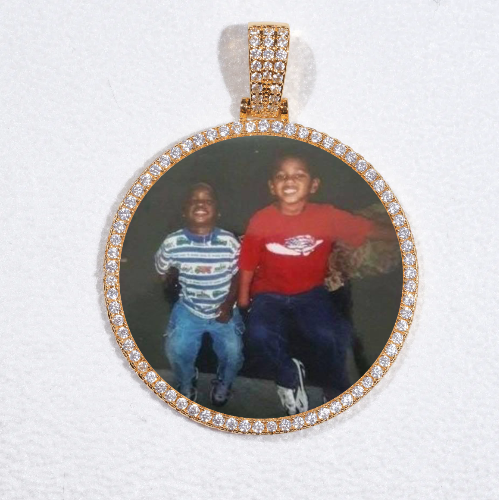 MEDIUM 3D CIRCLE CUSTOM PICTURE PENDANT
