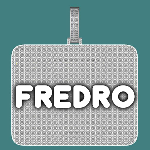 CUSTOM LETTER NECKLACE 3D BIG SQUARE