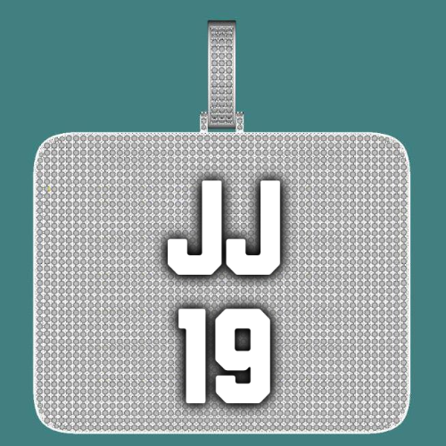 CUSTOM LETTER NECKLACE 3D BIG SQUARE
