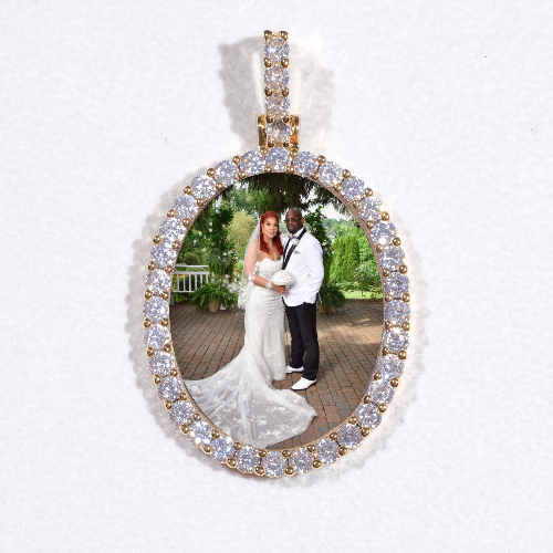 3D Oval Custom Picture Pendant
