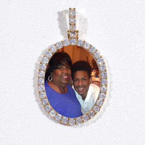 3D Oval Custom Picture Pendant