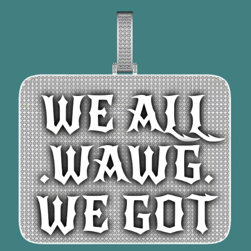 CUSTOM LETTER NECKLACE 3D BIG SQUARE