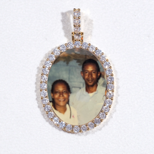 3D Oval Custom Picture Pendant