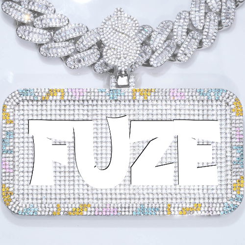 CUSTOM LETTER NECKLACE 3D COLORFUL SQUARE