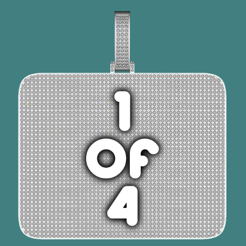 CUSTOM LETTER NECKLACE 3D BIG SQUARE