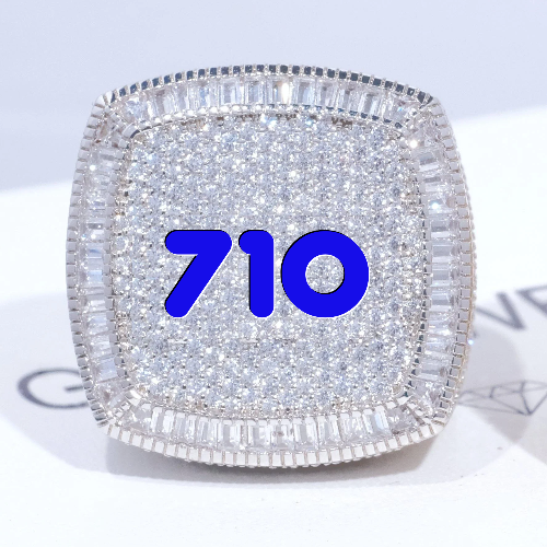 CUSTOM LETTER 3D ICED RING