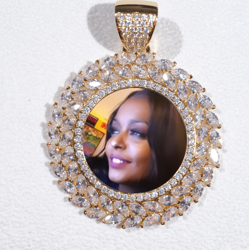 Large 3D Wheat Ear Custom Picture Pendant
