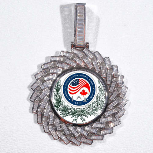 Large 3D Baguette Custom Picture Pendant