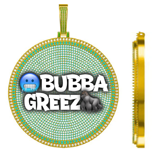 CUSTOM LETTER NECKLACE 3D BIG DISC