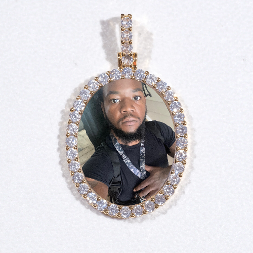3D Oval Custom Picture Pendant