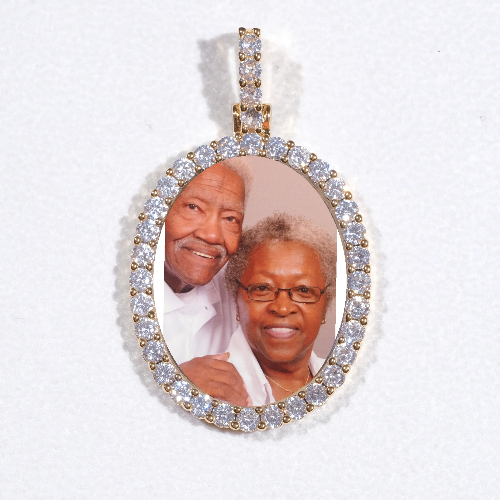3D Oval Custom Picture Pendant