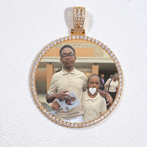 MEDIUM 3D CIRCLE CUSTOM PICTURE PENDANT