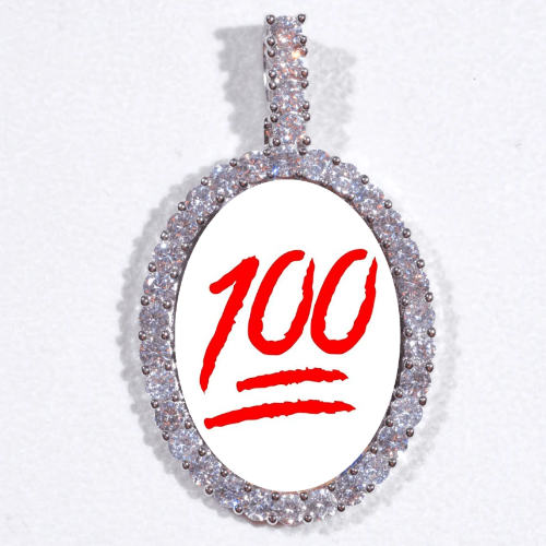 Large 3D Oval Custom Picture Pendant