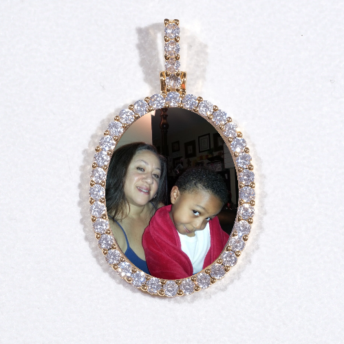 3D Oval Custom Picture Pendant