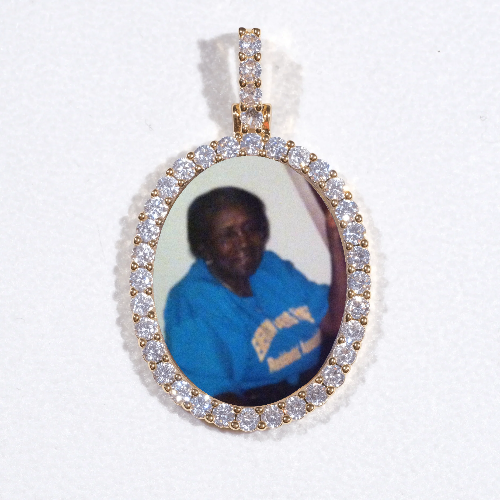 3D Oval Custom Picture Pendant