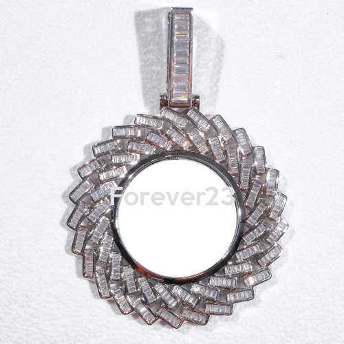 Large 3D Baguette Custom Picture Pendant