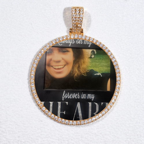 MEDIUM 3D CIRCLE CUSTOM PICTURE PENDANT