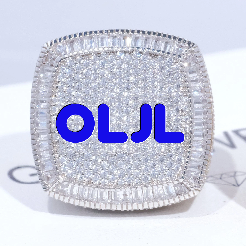 CUSTOM LETTER 3D ICED RING