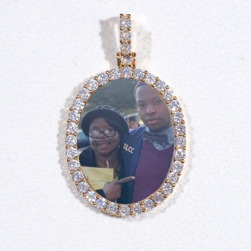 3D Oval Custom Picture Pendant