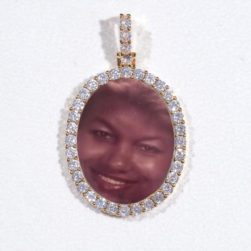 3D Oval Custom Picture Pendant