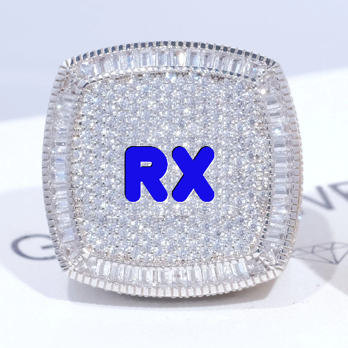CUSTOM LETTER 3D ICED RING