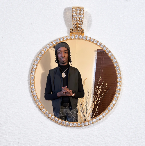 MEDIUM 3D CIRCLE CUSTOM PICTURE PENDANT