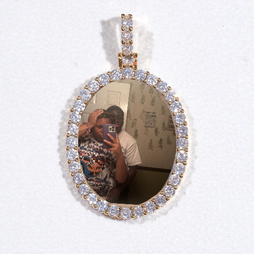 3D Oval Custom Picture Pendant