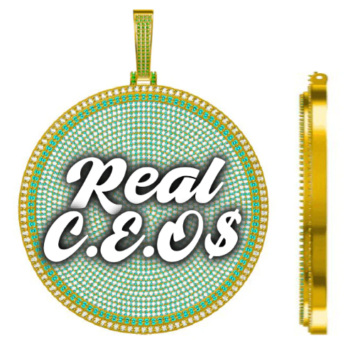 CUSTOM LETTER NECKLACE 3D BIG DISC