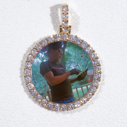 3D CIRCLE CUSTOM PICTURE PENDANT SMALL SIZE