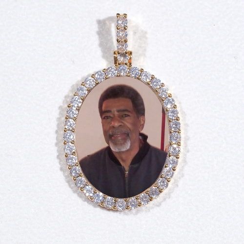3D Oval Custom Picture Pendant