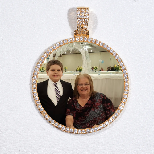 MEDIUM 3D CIRCLE CUSTOM PICTURE PENDANT