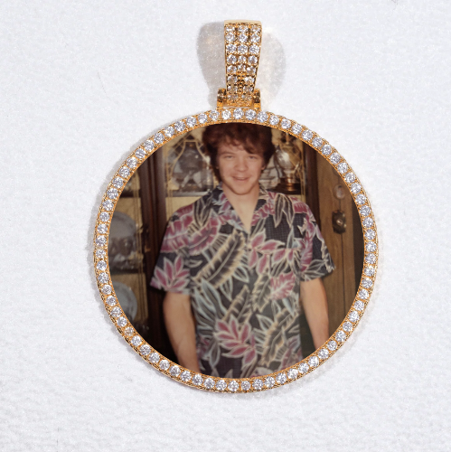 MEDIUM 3D CIRCLE CUSTOM PICTURE PENDANT