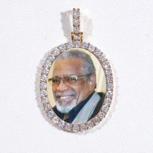 3D Oval Custom Picture Pendant