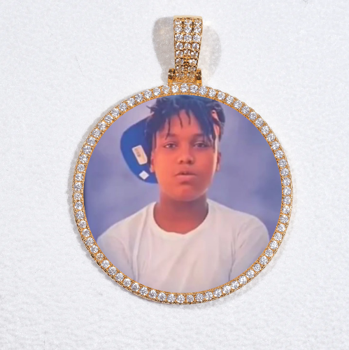 MEDIUM 3D CIRCLE CUSTOM PICTURE PENDANT