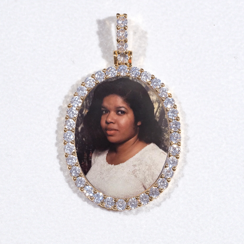 3D Oval Custom Picture Pendant