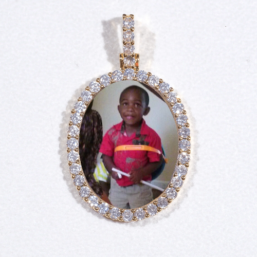 3D Oval Custom Picture Pendant