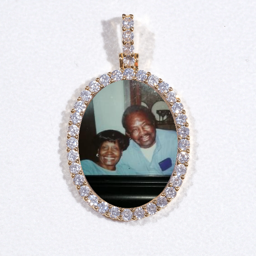 3D Oval Custom Picture Pendant