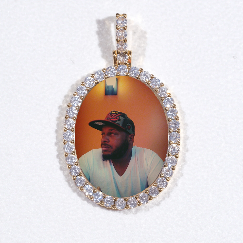 3D Oval Custom Picture Pendant