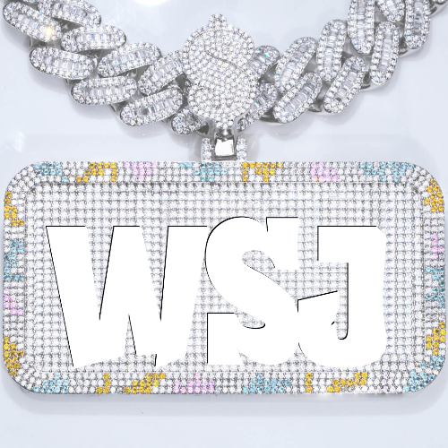 CUSTOM LETTER NECKLACE 3D COLORFUL SQUARE