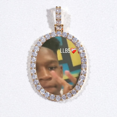 3D Oval Custom Picture Pendant