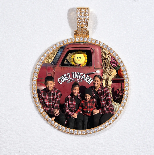 MEDIUM 3D CIRCLE CUSTOM PICTURE PENDANT