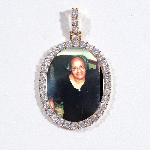 3D Oval Custom Picture Pendant
