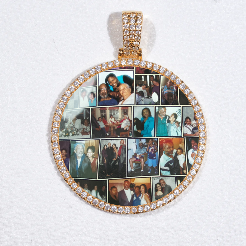 MEDIUM 3D CIRCLE CUSTOM PICTURE PENDANT