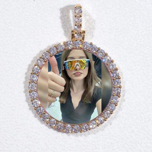 3D CIRCLE CUSTOM PICTURE PENDANT SMALL SIZE