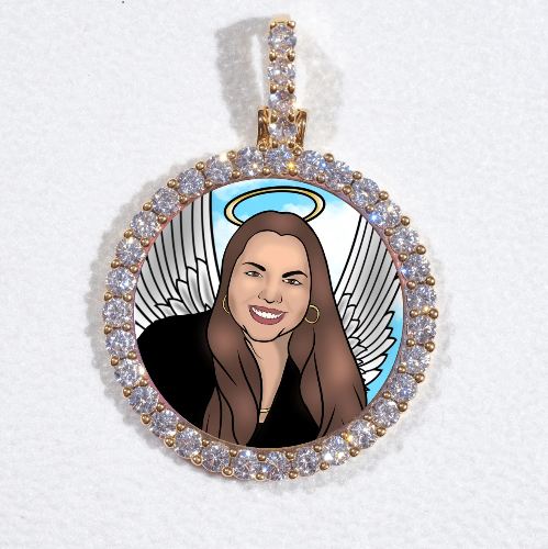 3D CIRCLE CUSTOM PICTURE PENDANT SMALL SIZE